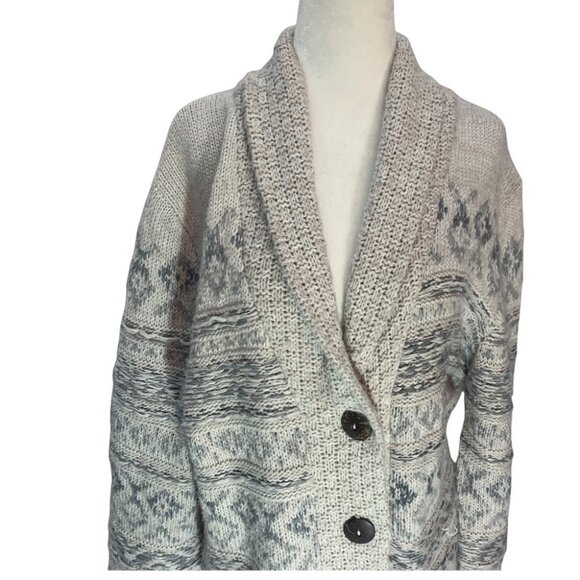 GRANDPA/DAD Button Up Cardigan Cozy Nordic Sweater Size L - Picture 4 of 9